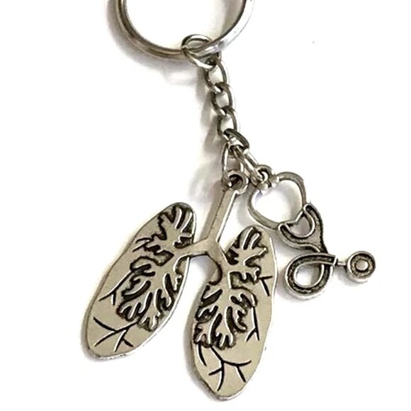 Medical Keychain Bag Charm Pulmonary MD RN DO ARNP Therapist Gift Zipper Pull - Picture 6 of 9